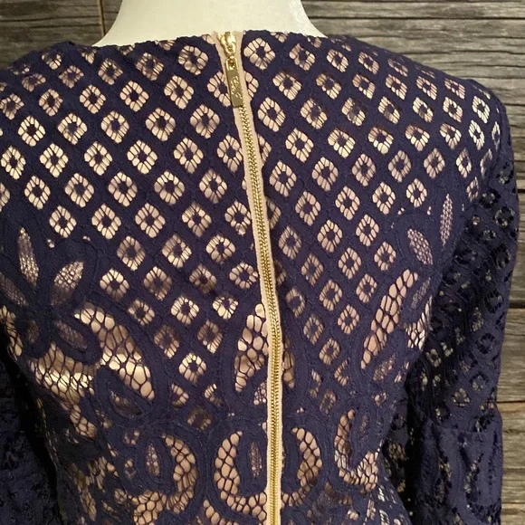 Worn once! Eliza J navy lace dress - Picture 6 of 9